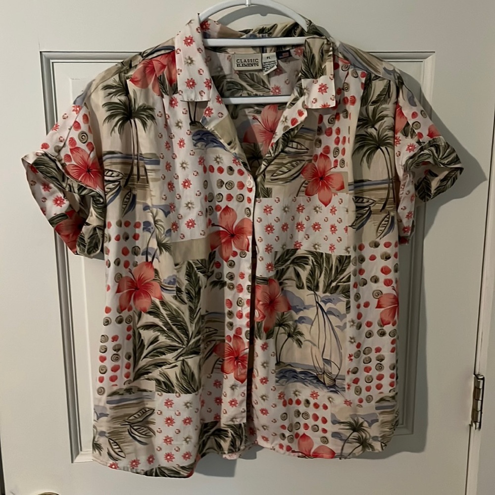 Fun Floral Button Up